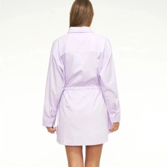 Pistola Layla Cinched Waist Shirt Dress In Iris - Picture 2 of 9